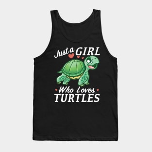 Just a girl who loves turtles Cute Tank Top